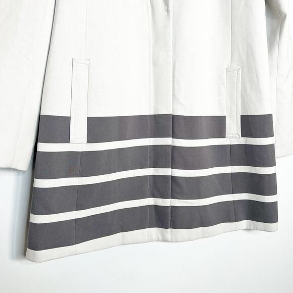 Halogen Cream & Grey Striped Jacket Coat - Picture 4 of 16